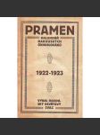 Pramen. Kalendář rakouských Čechoslováků 1922-1923 (beletrie, mj. Viktor Dyk - Země mluví; J. S. Machar - Na cestu životem, Na čtverečním metru; Jan Herben - Pod jabloní; S. K. Neumann - Cirkus; E. A. Poe - Pád Usherova domu) - náhled