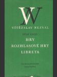 Hry, rozhlasové hry a libreta - náhled