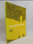 Klapalekiana 2003 No. 1-3 - náhled