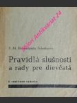 Pravidlá slušnosti a rady pre dievčatá - polednová hermelanda s.m. - náhled