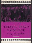 Trestní právo v Čechách v 15. - 16. století - náhled