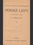 Perzské listy - náhled