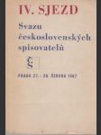 IV. sjezd Svazu československých spisovatelů - náhled