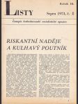 Listy -časopis československé socialistické opozice -srpen 1973 -číslo 4 -ročník iii. - náhled