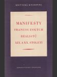 Manifesty francouzských realistů XIX. a XX. století - náhled