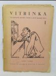 Vitrinka - na krásné knihy, vazby a jiné hezké věci ročník I 1923-1924, čísla 1, 2, 3, 4 - náhled