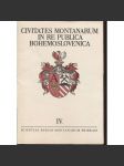 Horní města v Československu IV. [znaky měst - Kraslice, Mikulov, Komárov, Stříbrná Skalice, České Budějovice, Ratibořské hory, Vrchlabí, Andělská Hora, Břidličná, Dobšiná, Krompachy, Štos, Adamov] Civitates montanarum in re publica Bohemoslovenica - náhled