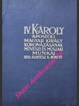 IV. Károly apostoli magyar király koronázásának művészi és műszaki munkái - KERTÉSZ K.Róbert - náhled