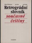 Retrográdní slovník současné češtiny - náhled