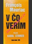 V čo verím - mauriac francois - náhled