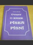 Úvahy o knize Píseň písní - náhled