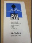 KIS NDR. Kulturní a informační středisko NDR v Praze. Program březen 1985 - náhled