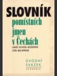 Slovník pomístních jmen v Čechách - náhled