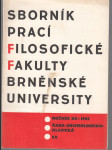 Sborník prací filosofické fakulty brněnské university / ročník XII. - 1963 - Řada archeologicko-klasická - E8 - náhled