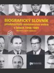 Biografický slovník představitelů ministerstva vnitra v letech 1948–1989  - náhled