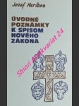 Úvodné poznámky k spisom nového zákona - heriban jozef - náhled