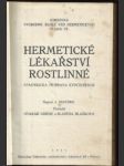 Hermetické lékařství rostlinné - náhled