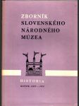 Zborník slovenského národného múzea - história 10 - náhled