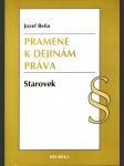 Pramene k dejinám práva - starovek - náhled