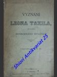 Vyznání leona taxila , bývalého svobodného myslitele - náhled