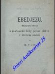 EBEDJEZU - Dějepisný obraz z mučednické doby perské církve v čtvrtém století - M.V. z. Z. - náhled