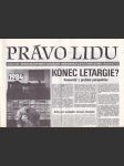 Kompletní ročník 4 čísel čtvrtletníku právo lidu -ročník 87 - náhled