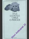 O přírodě - carus titus lucretius - náhled