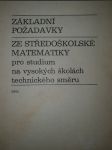 Základní požadavky ze středoškolské matematiky pro studium na vysokých školách technického směru - náhled