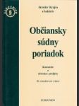 Občiansky súdny poriadok.Komentár a súvisiace predpisy - náhled