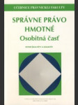 Správne právo hmotné. Osobitná časť - náhled