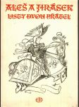 Aleš a jirásek - listy dvou přátel svoboda emanuel ed. - náhled