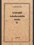 O hudbě československého národa kundera ludvík - náhled