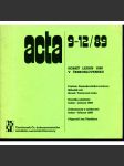 Acta 9-12/89. Horký leden 1989 v Československu (exilové vydání) - náhled