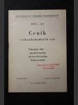 MTS-62 : Náhradní díly parních turbin, plynových turbin, hydrocentrál : Ceník velkoobchodních cen : Platí od 1. ledna 1964 - náhled