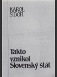 Takto vznikol Slovenský štát - náhled