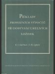 Přiklady provozných výpočtu pro dobývání uhelných ložisek - náhled