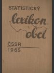 Statický lexikon obcí ČSSR 1965 - náhled