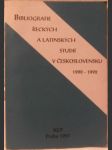 Bibliografie řeckých a latinských studií v československu 1990-1992 - náhled