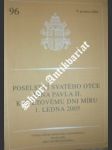 Poselství svatého otce jana pavla ii. k světovému dni míru 1. ledna 2005 - jan pavel ii. - náhled