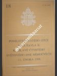 Poselství svatého otce jana pavla ii. k oslavě čtvrtého světového dne nemocných 11. února 1996 - jan pavel ii. - náhled