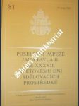 Poselství ke xxxvii. světovému dni sdělovacích prostředků - jan pavel ii. - náhled