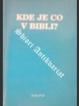 Kde je co v bibli ? - náhled