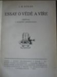 Essay o vědě a víře / Příspěvek k problému náboženskému / - KOZÁK Jan Blahoslav - náhled