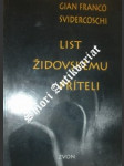 List židovskému příteli - svidercoschi gian franco - náhled