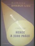 Herec a jeho práce - rapoport j. - náhled