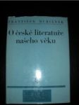 O české literatuře našeho věku - BURIÁNEK František - náhled