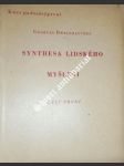 Synthesa lidského myšlení - část první - dwelshauvers georges - náhled