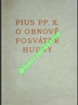 O obnově posvátné hudby - pius x. - náhled