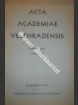 ANNUS XIII. - FASC. 2.-3. - Acta academiae velehradensis - náhled