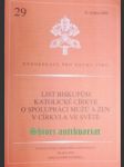 List biskupům katolické církve o spolupráci mužů a žen v církvi a ve světě - kongregace pro nauku víry - náhled